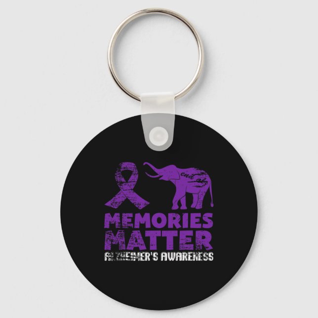 Chaveiro Memórias Matam Alzheimer - Elefante Roxo 1 (Frente)