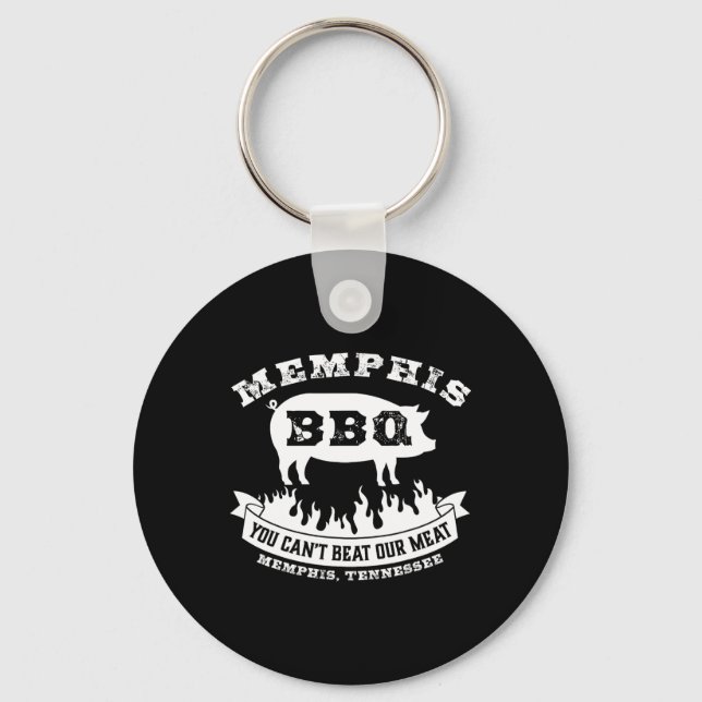 Chaveiro Memphis Bbq Você Não Pode Superar Nosso Churrasco  (Frente)