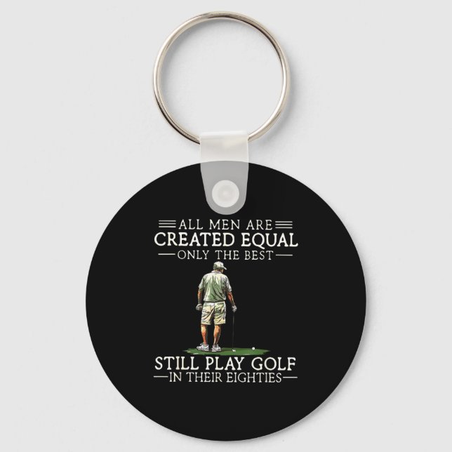 Chaveiro Men Play Golf Eighties 80 Funny Golfer Golfing  (Frente)