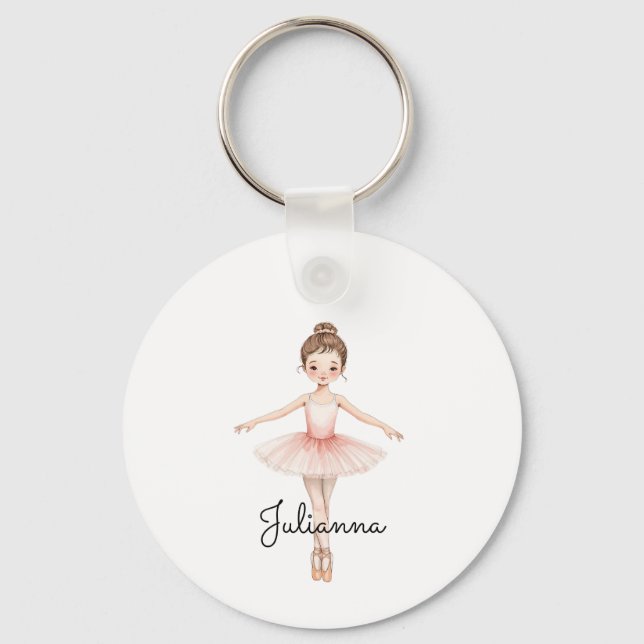 Chaveiro Menina Bailarina Personalizada (Frente)