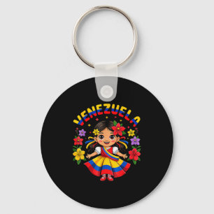 Chaveiro Menina bonita da Venezuela crianças vestido tradic