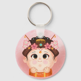 Chaveiro Menina bonita em uma princesa na China, princesa,