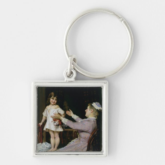 Chaveiro Menina com uma boneca e sua enfermeira, 1896 (Frente)