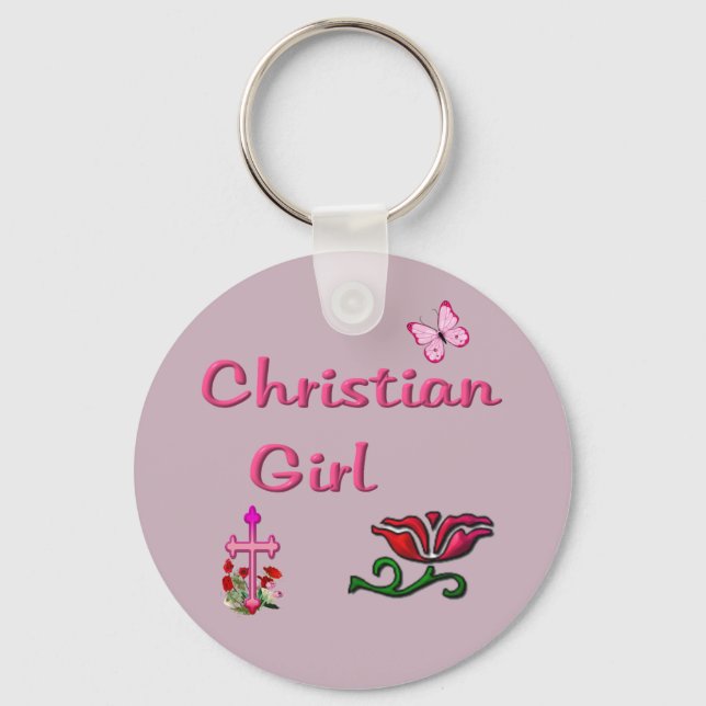 Chaveiro Menina Cristã  (Frente)