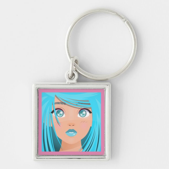 CHAVEIRO MENINA DE DESENHO ANIMADO ANIME (Frente)