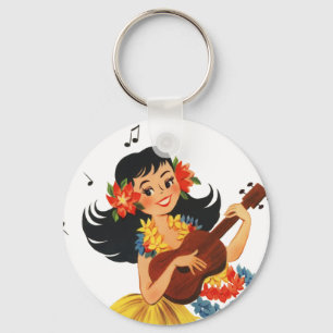 Chaveiro Menina de Hula Hula