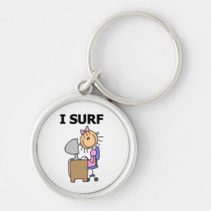 Chaveiro Menina Eu Surfo Camisetas e Presentes na Web