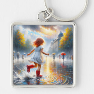 Chaveiro Menina Fantasia Fofa Chuva
