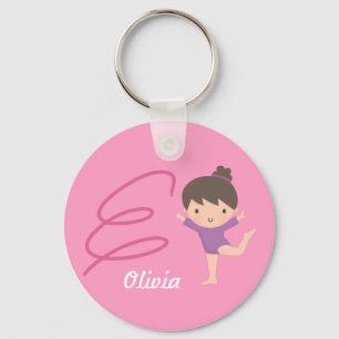 Chaveiro Menina Ginasta Fofa e Ginástica de Fita