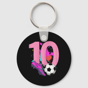 Chaveiro Menina Jogadora de Futebol de 10 Anos de Idade