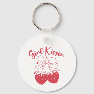 Chaveiro Menina Kisser-Cute Strawberry Coquette Lésbica Pri