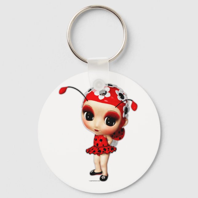 Chaveiro Menina Ladybug (Frente)