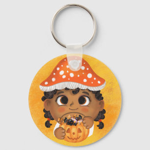 Chaveiro Menina num cogumelo Fly Agroz fantasia de Hallowee