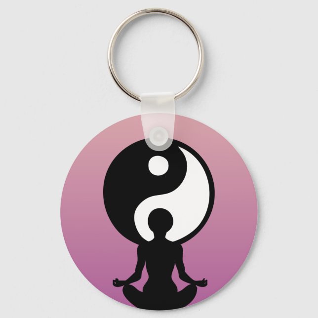 Chaveiro Menina praticando yoga (Frente)