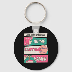 Chaveiro Menina Que Ama Anime Bysketbyll E Ramen Kawaii T