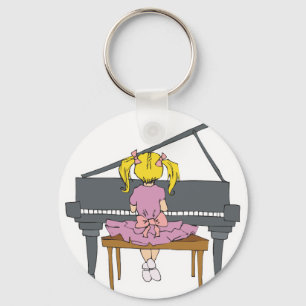 Chaveiro menina tocando piano