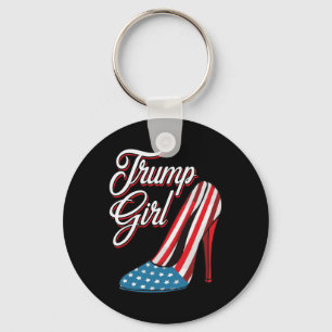 Chaveiro Menina Trump 2025 Saltos Altos Bandeira Americana