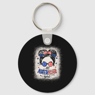 Chaveiro Meninas Americanas Em 4 De Julho Camiseiros Mensag
