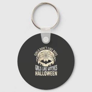 Chaveiro Meninas Como Bruxas Design de Morcego de Halloween