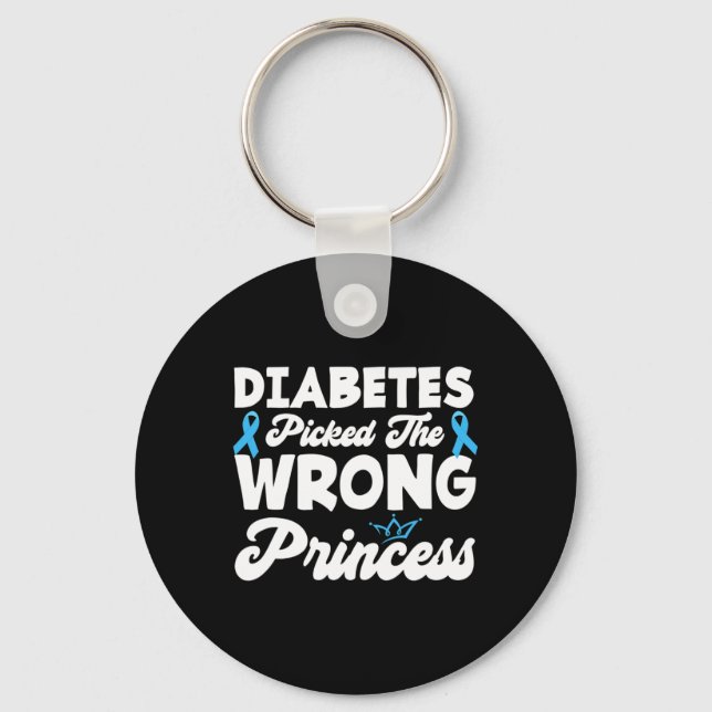 Chaveiro Meninas Diabetes Enganaram A Princesa Errada T1d A (Frente)