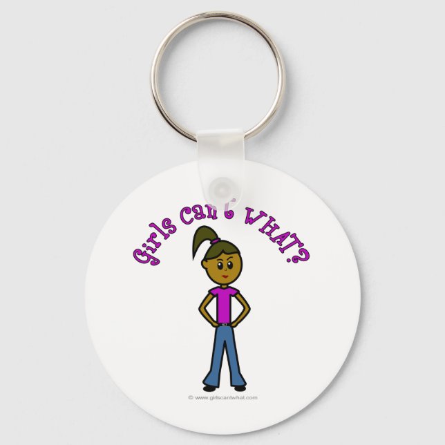 Chaveiro Meninas escuras não sabem o quê? Logo (Frente)
