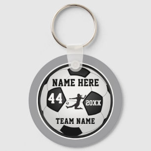 Chaveiro Meninas Favoritos para festas de futebol, Cinzas, 