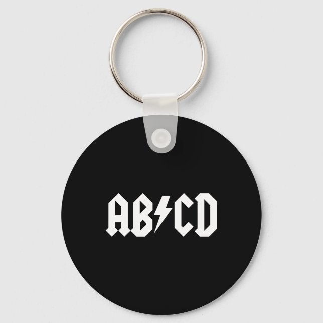 Chaveiro Meninas Meninos Professores Abcd Rock Gráfico De V (Frente)