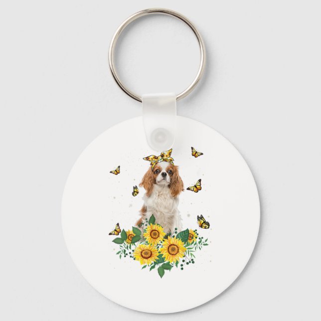 Chaveiro Meninas Mulheres Mãe Cavaleiro Rei Charles Spaniel (Frente)