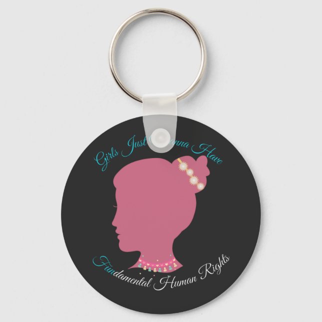 Chaveiro Meninas Só Querem Ter Direitos Humanos Fundamentai (Frente)