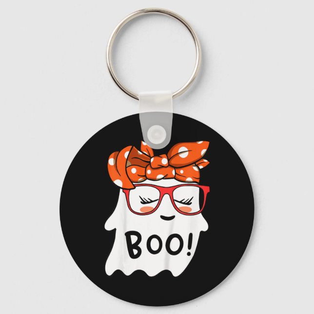 Chaveiro Meninas Toddler Feliz Fantasma De Halloween Com Ba (Frente)