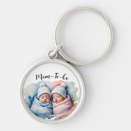 Chaveiro Menino Adorável/Garota Gêmeos Mãe Para Ser Cana