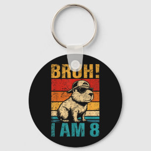 Chaveiro Menino Capivara de 8 Anos Fazendo Aniversário Bruh