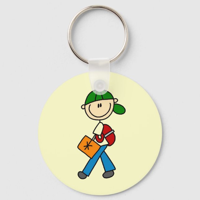 Chaveiro Menino Com Mochila (Frente)