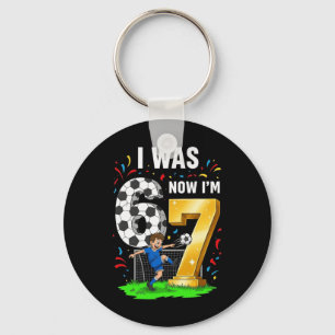 Chaveiro Menino de Aniversário Eu Era 6 Agora Eu Tenho 7 Se