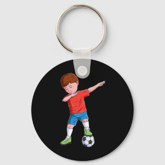 Chaveiro Menino de Futebol Dabbing Jogador de Futebol Futeb