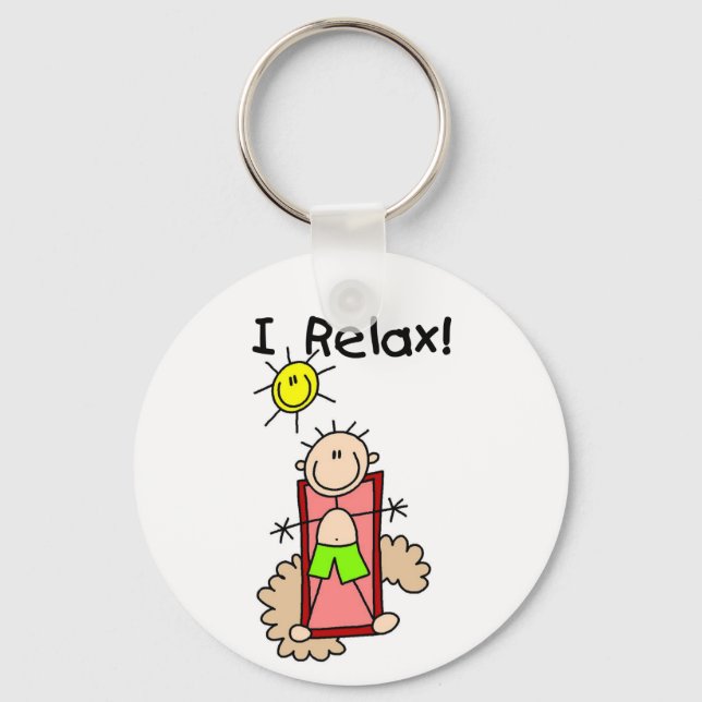 Chaveiro Menino de Palitinho Eu Relaxo (Frente)
