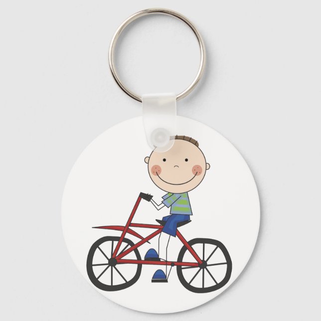 Chaveiro Menino em Camisetas e presentes de bicicleta (Frente)