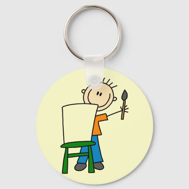 Chaveiro Menino Pintando (Frente)