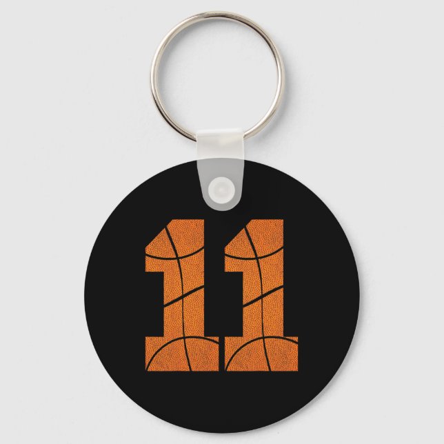 Chaveiro Meninos De Basquete De Aniversário De 11 (Frente)