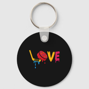 Chaveiro Meninos de Sorvete de Hockey Gotejamento Amor de H
