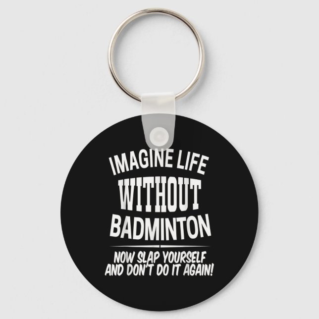 Chaveiro Meninos e Meninas Jogadores de Badminton  (Frente)