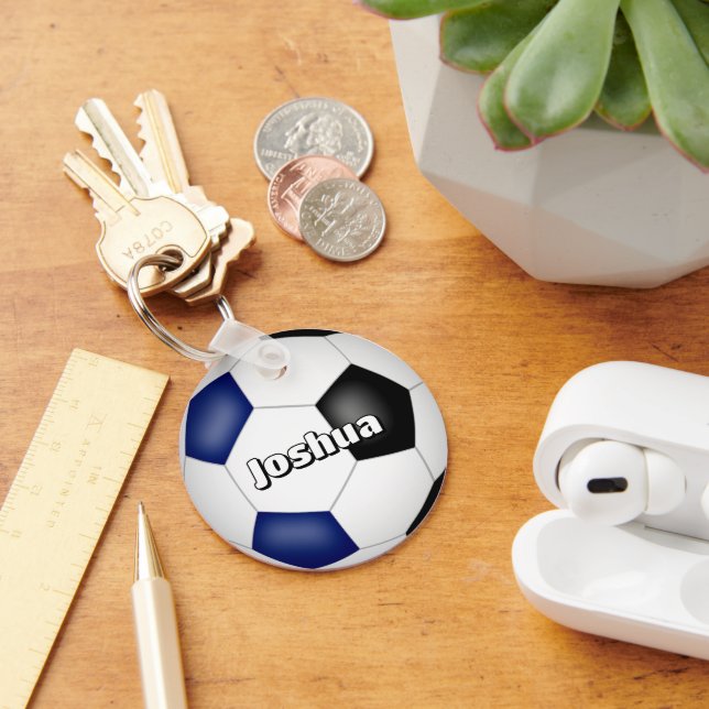 Chaveiro meninos jogadores azuis de futebol (Mesa)