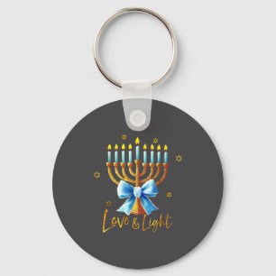 Chaveiro Menorá de Amor Luz de Chanuká Hanukkah Azul Coquet