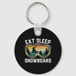 Chaveiro Mens Comem Snowboard Engraçado Retro Snowboard