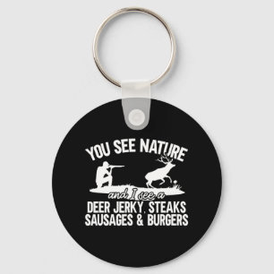 Chaveiro Mens Deer Hunter Você Vê A Caça De Veados Da Natur