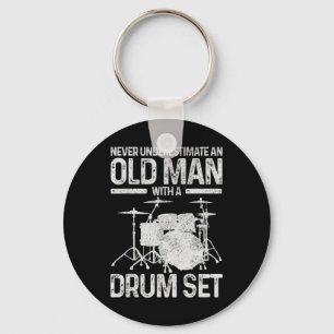 Chaveiro Mens Drummer Presente Nunca Subestime Um Velho W