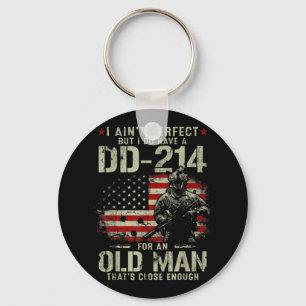 Chaveiro Mens eu não sou perfeito eu tenho um veterano DD-