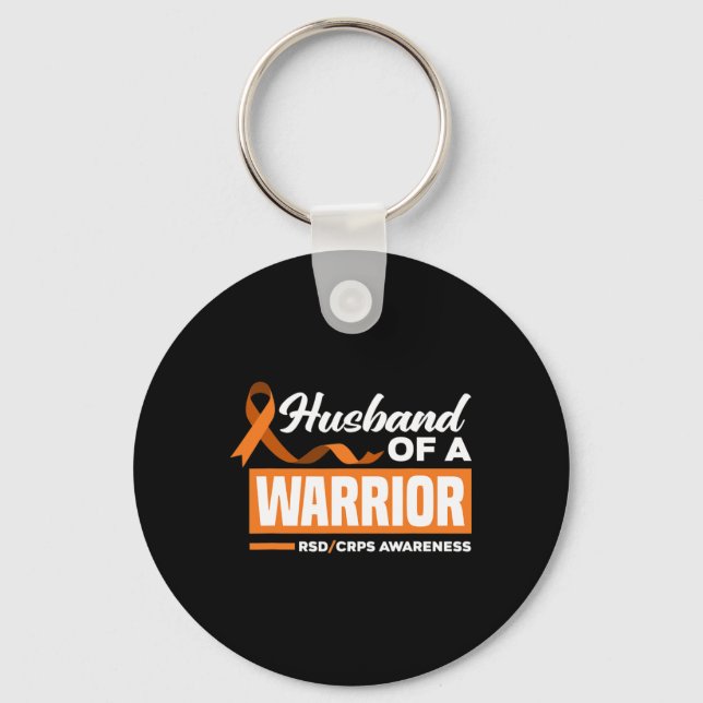 Chaveiro Mens Husband De Um Defensor Do Guerreiro, Rsd Cr (Frente)