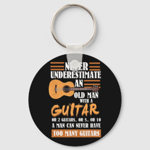 Chaveiro Mens Nunca Subestimam o Velho Homem com Pickleball