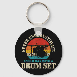 Chaveiro Mens Nunca Subestimam Um Velho Com Uma Bicicleta G